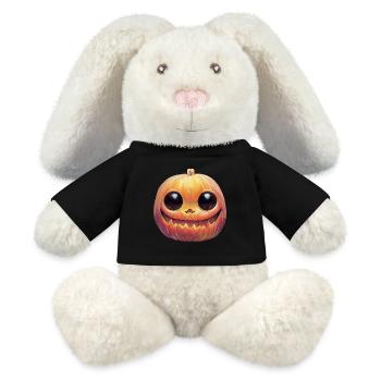 Pumpkin Head For Halloween - MiniFeet® RecycelHase® Bunny Cream - black - Front