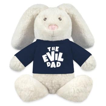 evil, EVIL, devil, humor dad, evil dad - MiniFeet® RecycelHase® Bunny Cream - french navy - Front