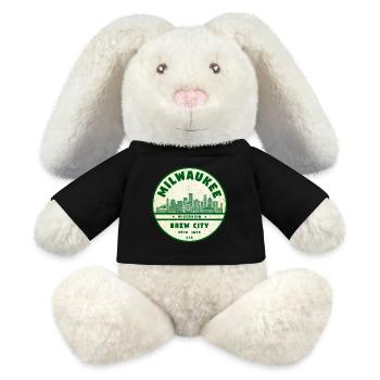 Milwaukee Wisconsin - MiniFeet® RecycelHase® Bunny Cream - black - Front