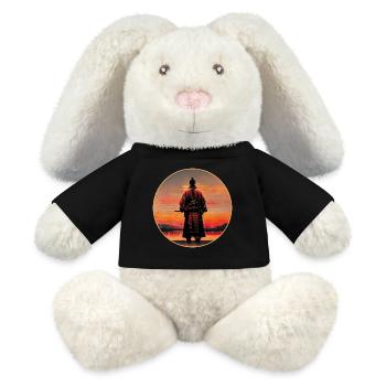 Samurai Warrior - MiniFeet® RecycelHase® Bunny Cream - black - Front