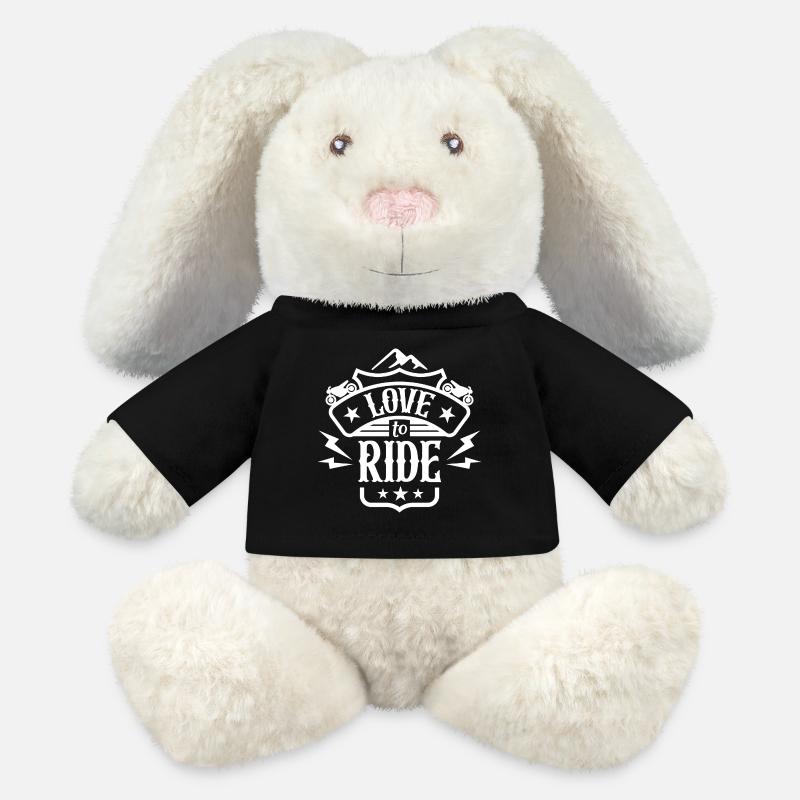 Liebe zum Reiten - MiniFeet® RecycelHase® Creme - Schwarz