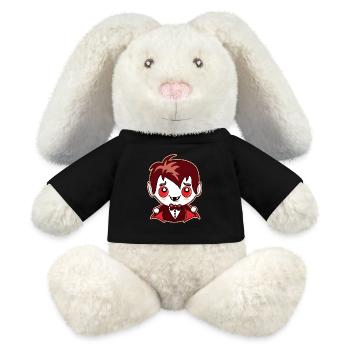 Süßer kleiner Vampir - MiniFeet® RecycelHase® Creme - Schwarz - Vorne