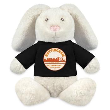 Nottingham Skyline Badge - MiniFeet® RecycelHase® Creme - Schwarz - Vorne