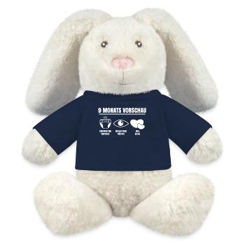 Baby Stillen Herz Statement Schwanger Elternschaft - MiniFeet® RecycelHase® Creme - French Navy - Vorne