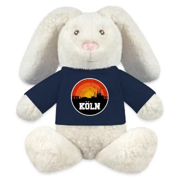 Horizon de Cologne - Lapin en peluche recyclé MiniFeet® Crème - bleu marine - Devant
