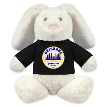 Brisbane Australien Skyline - MiniFeet® RecycelHase® Creme - Schwarz - Vorne