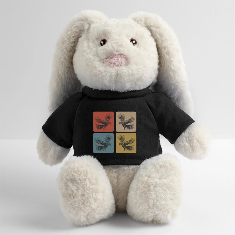 Design de corbeau Lapin en peluche recyclé MiniFeet® Crème