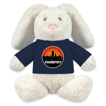 Horizon de Francfort - Lapin en peluche recyclé MiniFeet® Crème - bleu marine - Devant