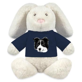 Kurzhaar Border Collie Hütehund - MiniFeet® RecycelHase® Creme - French Navy - Vorne