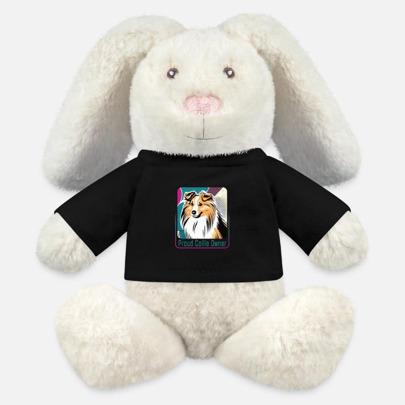 Stolzer Collie-Besitzer - MiniFeet® RecycelHase® Creme - Schwarz