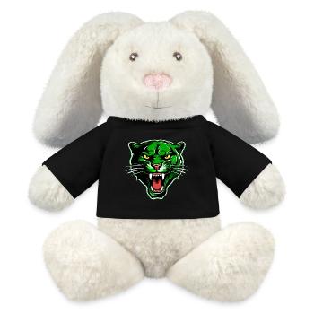 Panther Head Green - MiniFeet® RecycelHase® Bunny Cream - black - Front