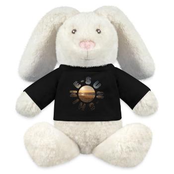 Golden sunset on the beach - MiniFeet® RecycelHase® Bunny Cream - black - Front