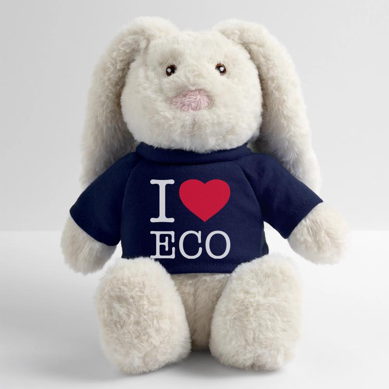 J’AIME ECO Lapin en peluche recyclé MiniFeet® Crème