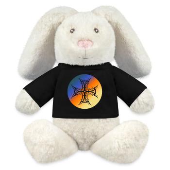Roundel Tribal Cross Colorful Gradient T-Shirt - MiniFeet® RecycelHase® Bunny Cream - black - Front