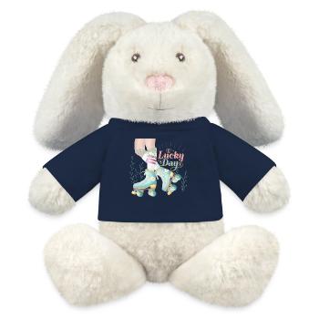 Roller Skating Girl - MiniFeet® RecycelHase® Bunny Cream - french navy - Front