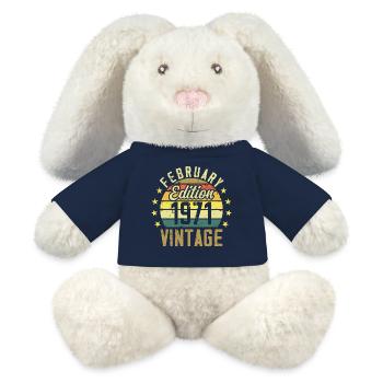 53rd Birthday - February 1971 Gift - 53rd - MiniFeet® RecycelHase® Bunny Cream - french navy - Front