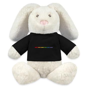 LGBT CSD T Shirt Rainbow - MiniFeet® RecycelHase® Bunny Cream - black - Front