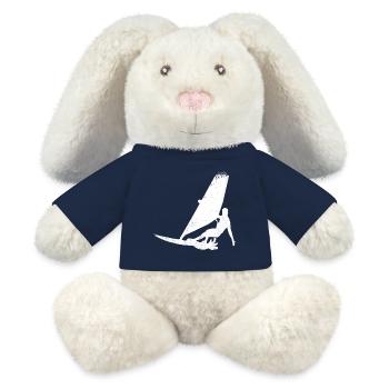 Funny Windsurfer Sketch - MiniFeet® RecycelHase® Bunny Cream - french navy - Front