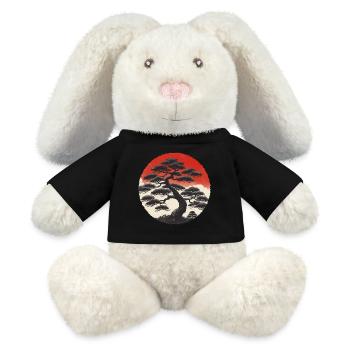 Asian Landscape - MiniFeet® RecycelHase® Bunny Cream - black - Front