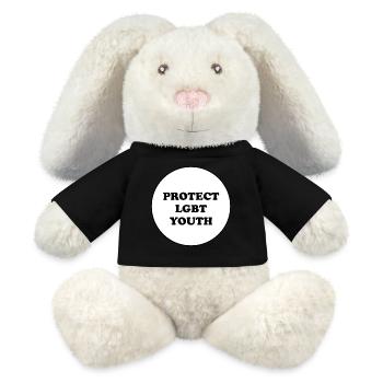 Protect LGBT Youth - MiniFeet® RecycelHase® Bunny Cream - black - Front