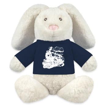 Locomotive Graphics - MiniFeet® RecycelHase® Bunny Cream - french navy - Front