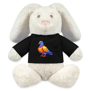 Taube Bunte Kawaii Cartoon Figur Clipart - MiniFeet® RecycelHase® Creme - Schwarz - Vorne