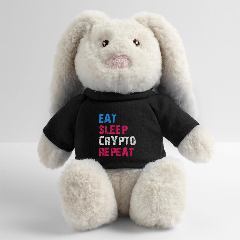 MANGER DORMIR CRYPTO RÉPÉTER Lapin en peluche recyclé MiniFeet® Crème
