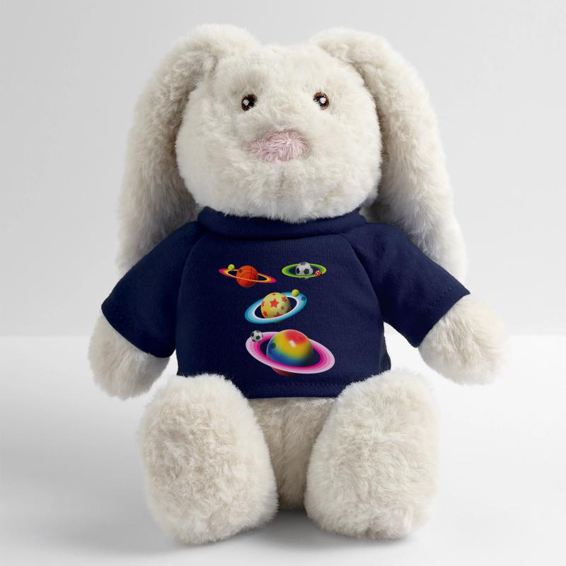 Boules Planètes Lapin en peluche recyclé MiniFeet® Crème