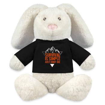Outdoor Survival Prepper - MiniFeet® RecycelHase® Bunny Cream - black - Front