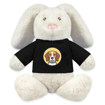 Beagle Harrier Hunderasse Cartoon Kawaii Clipart - MiniFeet® RecycelHase® Creme - Schwarz - Vorne