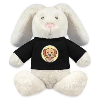 Griffon Fauve De Bretagne Dog Breed Cartoon Kawaii - MiniFeet® RecycelHase® Bunny Cream - black - Front
