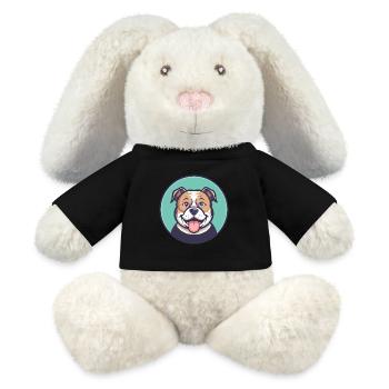 Billy Dog Race Dessin animé Kawaii Clipart Animal de compagnie - Lapin en peluche recyclé MiniFeet® Crème - noir - Devant