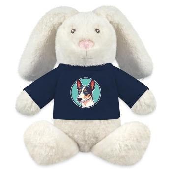 Glatter Foxterrier Hunderasse Karikatur Kawaii - MiniFeet® RecycelHase® Creme - French Navy - Vorne