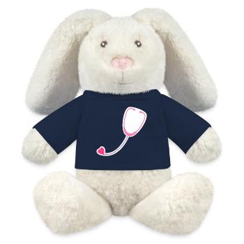 Coloured stethoscope - MiniFeet® RecycelHase® Bunny Cream - french navy - Front