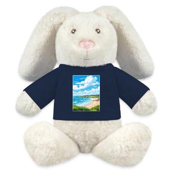 Maenporth Cornwall England Reiseposter Souvenir - MiniFeet® RecycelHase® Creme - French Navy - Vorne