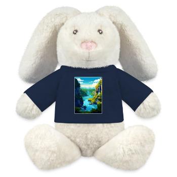 Plitvicer See Nationalpark Kroatien Reiseposter - MiniFeet® RecycelHase® Creme - French Navy - Vorne