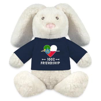 Äthiopien und Polen 100% Freundschaft - MiniFeet® RecycelHase® Creme - French Navy - Vorne