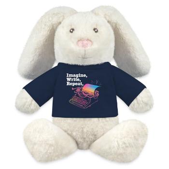 Imagine, Write, Repeat - MiniFeet® RecycelHase® Bunny Cream - french navy - Front