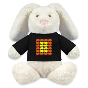 ÉLÉPHANT - Lapin en peluche recyclé MiniFeet® Crème - noir - Devant