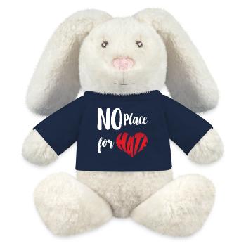 Kein Platz für Hass Stopp Hass Anti Hass - MiniFeet® RecycelHase® Creme - French Navy - Vorne
