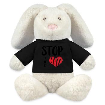 Pas de haine Aversion Stop Haine Anti Haine - Lapin en peluche recyclé MiniFeet® Crème - noir - Devant