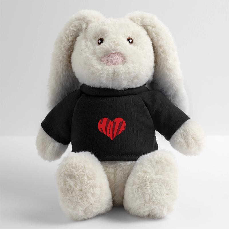 No Hate Dislike Stop Hate Anti Hate MiniFeet® RecycelHase® Bunny Cream