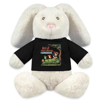 Bird Watching - Legally Stalking Nature - MiniFeet® RecycelHase® Bunny Cream - black - Front