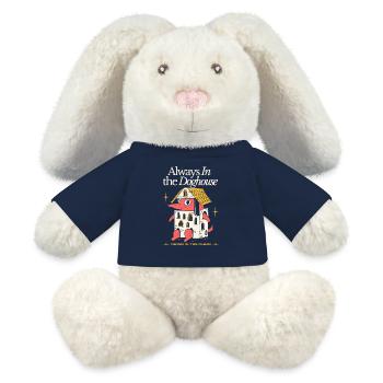 Toujours dans la niche – Motif original du chien - Lapin en peluche recyclé MiniFeet® Crème - bleu marine - Devant