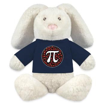 Pi Day Motif Math Fans Enseignants Étudiants - Lapin en peluche recyclé MiniFeet® Crème - bleu marine - Devant