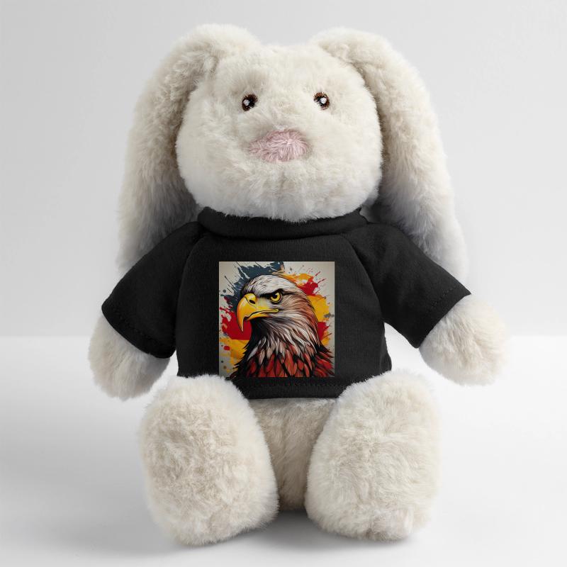 Explosion de l’œuvre d’art Eagle Head Lapin en peluche recyclé MiniFeet® Crème