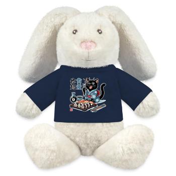 Sushi Black Cat Kimono Maki Nigiri Gift - MiniFeet® RecycelHase® Bunny Cream - french navy - Front