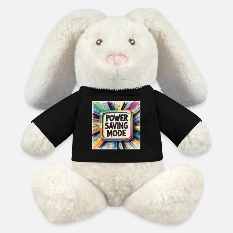 Power Saving Mode - MiniFeet® RecycelHase® Bunny Cream - black