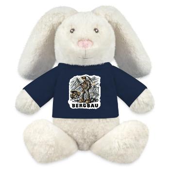 Harte Arbeit im Bergbau - MiniFeet® RecycelHase® Creme - French Navy - Vorne