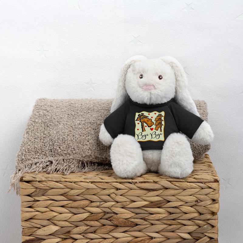 ADIEU BYE BYE DRÔLE Lapin en peluche recyclé MiniFeet® Crème